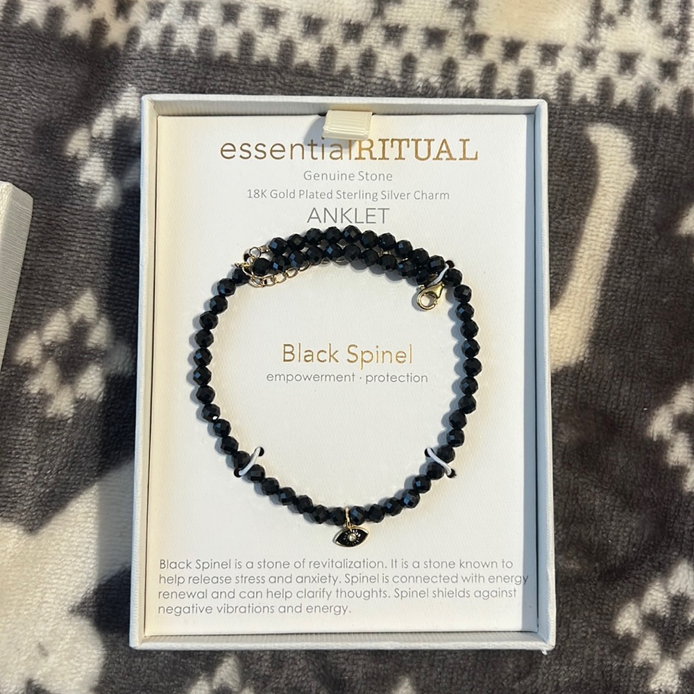 essential ritual anklet black never used
